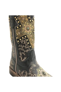 Bota Goyazes Feminina Pit Stop Preto/ Pit Stop Preto H183234-CC