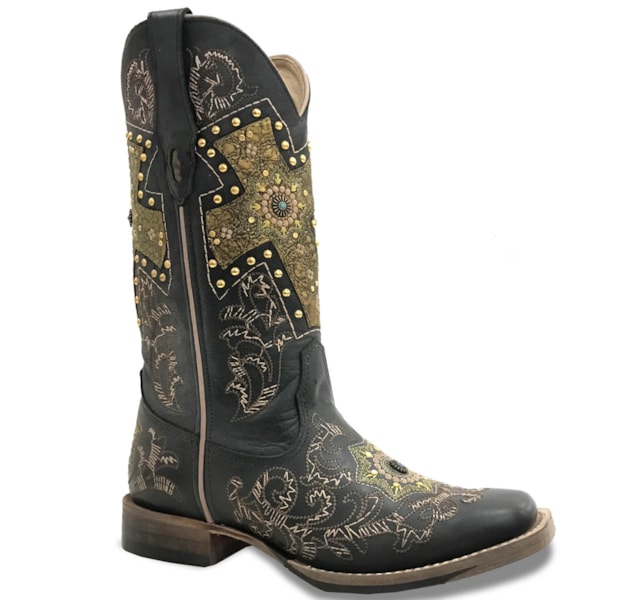 Bota Goyazes Feminina Pit Stop Preto/ Pit Stop Preto H183234-CC