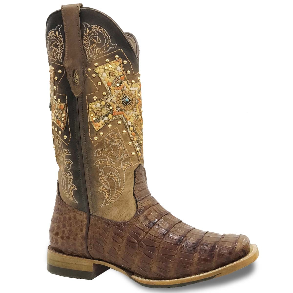 bota couro de jacare goyazes