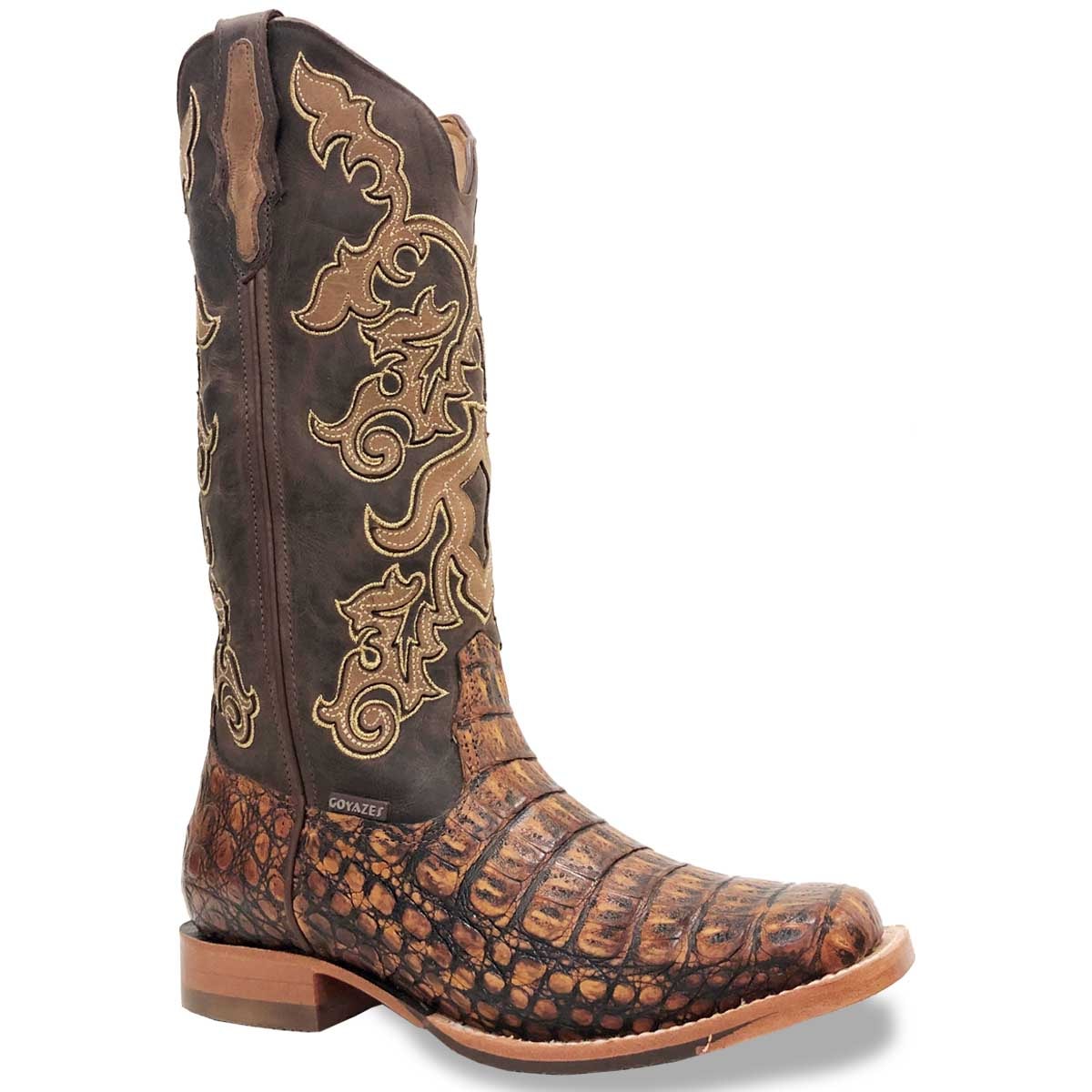 bota couro de jacare goyazes
