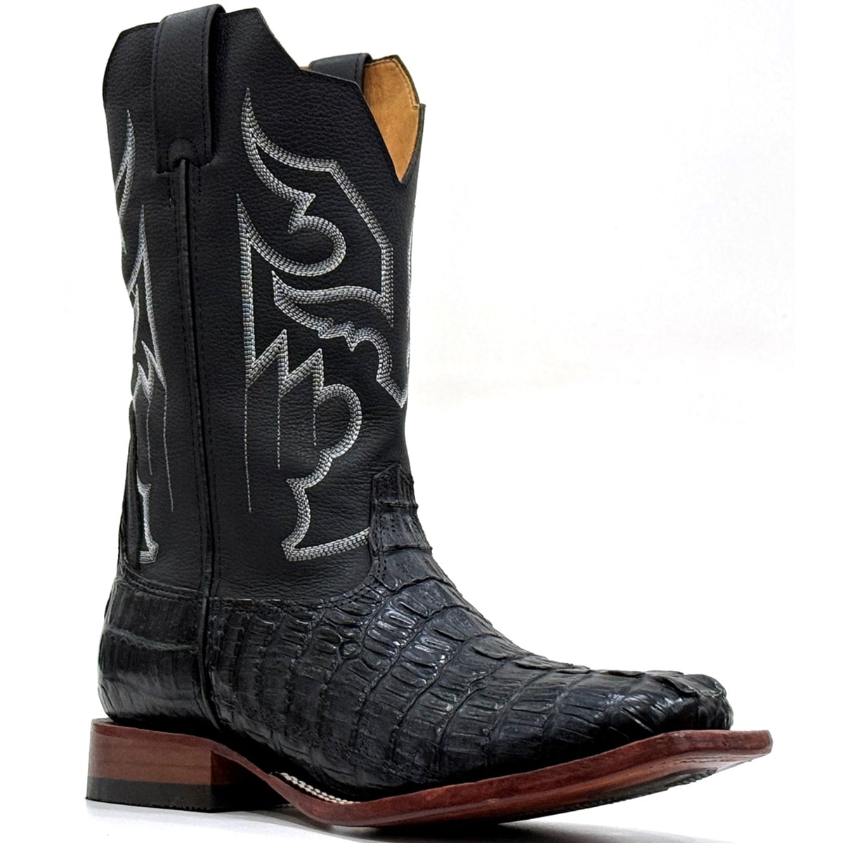 Bota Goyazes Jacaré Preto/Pit Stop Preto 201560-JC | Cris & Cia