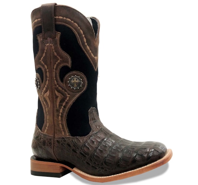 Bota Goyazes Jacaré Tab/Neoprene Preto 173014-JC