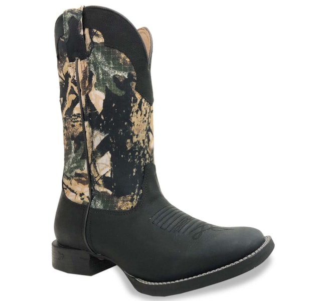 Bota Goyazes Malb Preto/Lona Camuflado H193013-CF