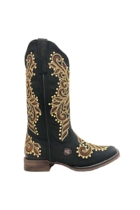 Bota Goyazes Malb Preto/Malb Preto/Dourado H193211-CF
