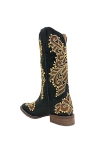 Bota Goyazes Malb Preto/Malb Preto/Dourado H193211-CF