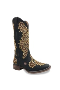 Bota Goyazes Malb Preto/Malb Preto/Dourado H193211-CF