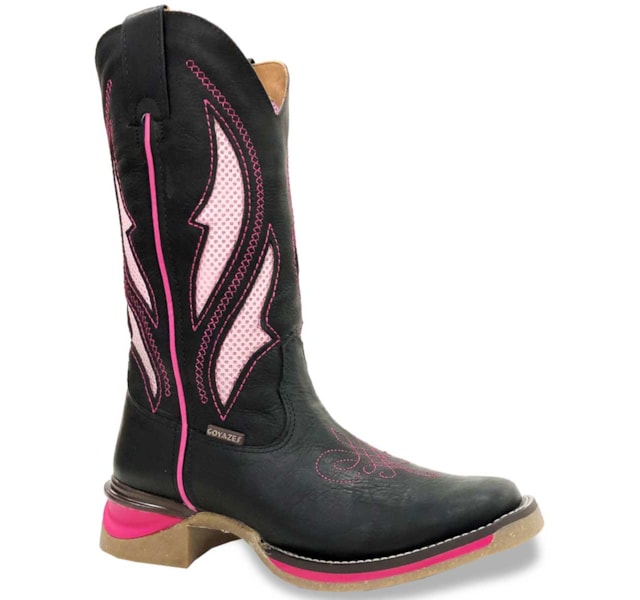 Bota Goyazes Malb Preto/Malb Preto/Pink H193205-CJ