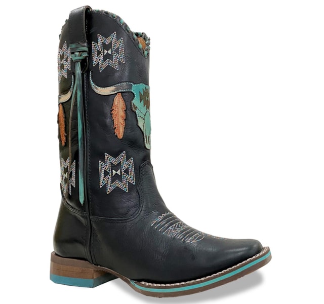 Bota Goyazes Mustang Preto/Mustang Preto 203260-CF