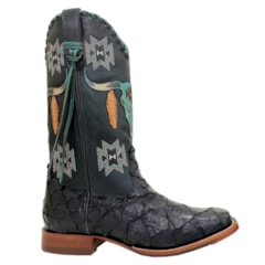 Bota Goyazes Pirarucu Preto/Mustang Preto 203260-PC