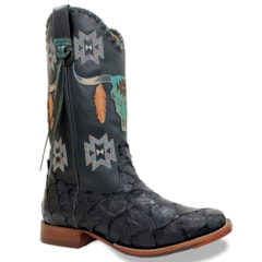 Bota Goyazes Pirarucu Preto/Mustang Preto 203260-PC