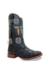 Bota Goyazes Pirarucu Preto/Mustang Preto 203260-PC