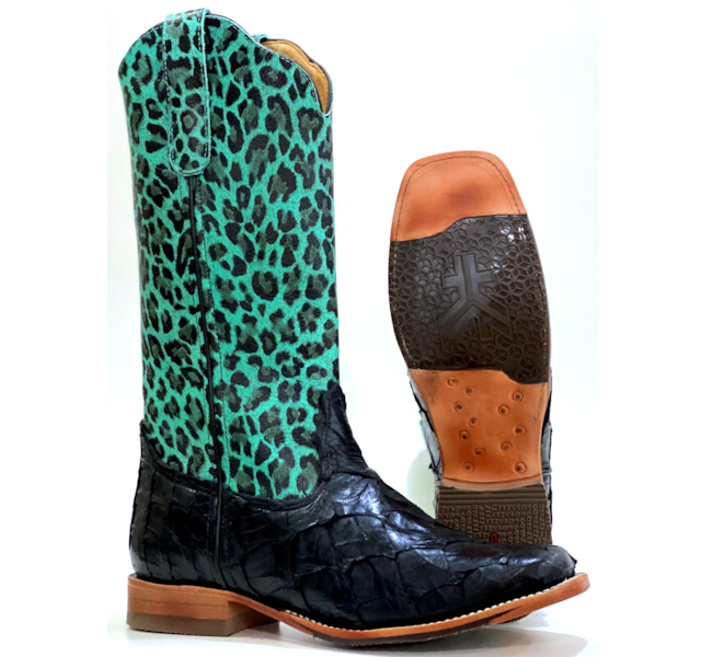 Bota Goyazes Pirarucu Preto/Onça Turquesa H193219-PC