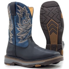 Bota Goyazes Work Bison Preto/Dlls Turquesa 257401-CK