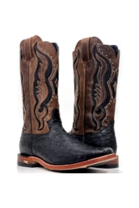 Bota Jácomo Avesruz Cheia Preto/Fossil Buf Saar 60012/XFR