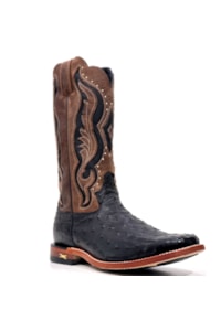 Bota Jácomo Avesruz Cheia Preto/Fossil Buf Saar 60012/XFR