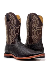 Bota Jácomo Avestruz Cheio Café/Fossil Oil Café 40052/RXDQ