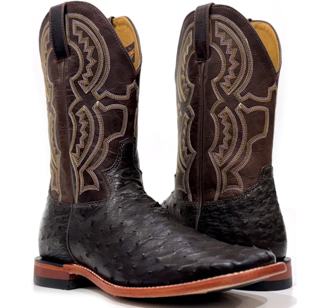 Bota Jácomo Avestruz Cheio Café/Fossil Oil Café 40052/RXDQ
