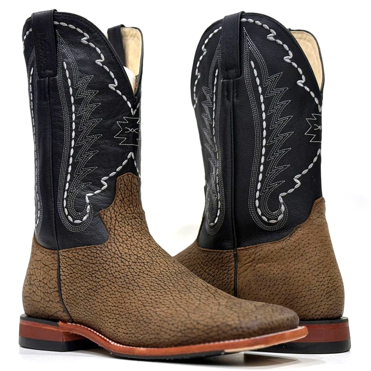Bota Jácomo Bisão Caramelo/Napa Preto 40142/BRL | Cris & Cia