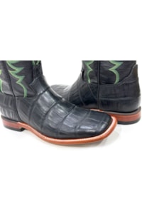 Bota Jácomo Jacaré Açu Cauda Preto/Napa Preto 2882/RXDQ