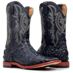 Bota Jácomo Jacaré Costa Preto/Napa Preto 40002/RXDQ