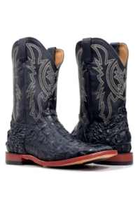 Bota Jácomo Jacaré Costa Preto/Napa Preto 40002/RXDQ
