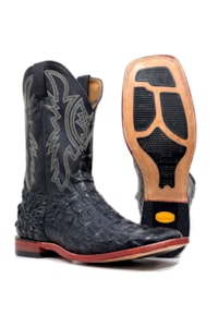 Bota Jácomo Jacaré Costa Preto/Napa Preto 40002/RXDQ