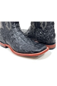 Bota Jácomo Jacaré Costa Preto/Napa Preto 40002/RXDQ