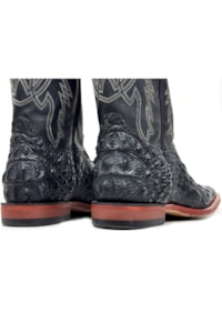Bota Jácomo Jacaré Costa Preto/Napa Preto 40002/RXDQ