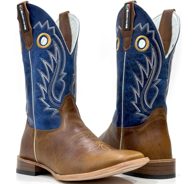 Bota Mexican Boots Fossil Mostarda/Fossil Azul Bic 191279