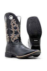 Bota Mexican Boots Fossil Preto 191278