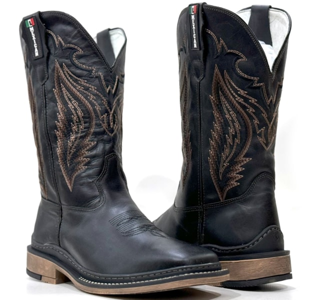 Bota Mexican Boots Fossil Preto 191280