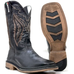 Bota Mexican Boots Fossil Preto 191280