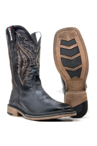 Bota Mexican Boots Fossil Preto 191280