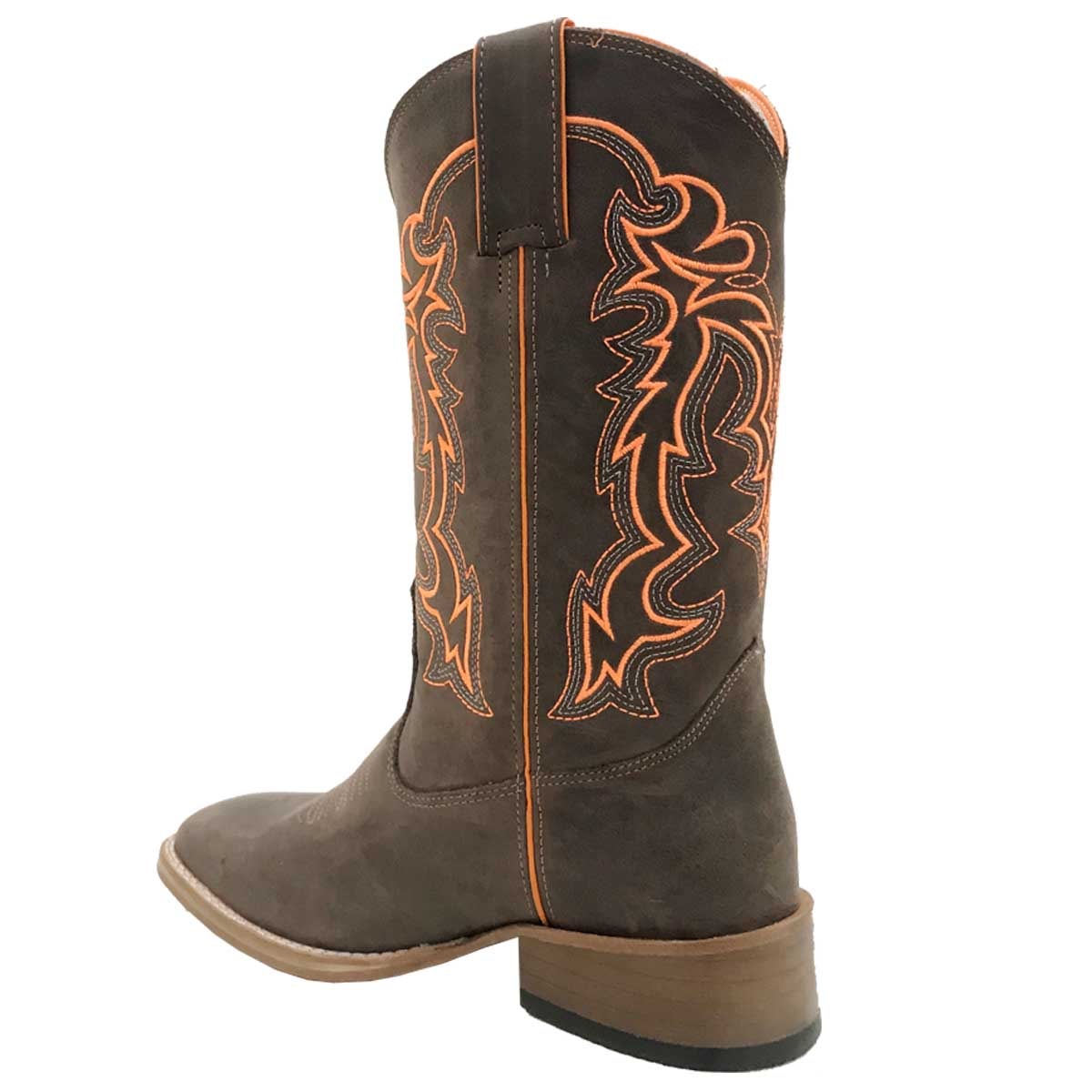 Bota Mexican Boots Mad Dog Café/Laranja Neon 81249-MX | Cris & Cia