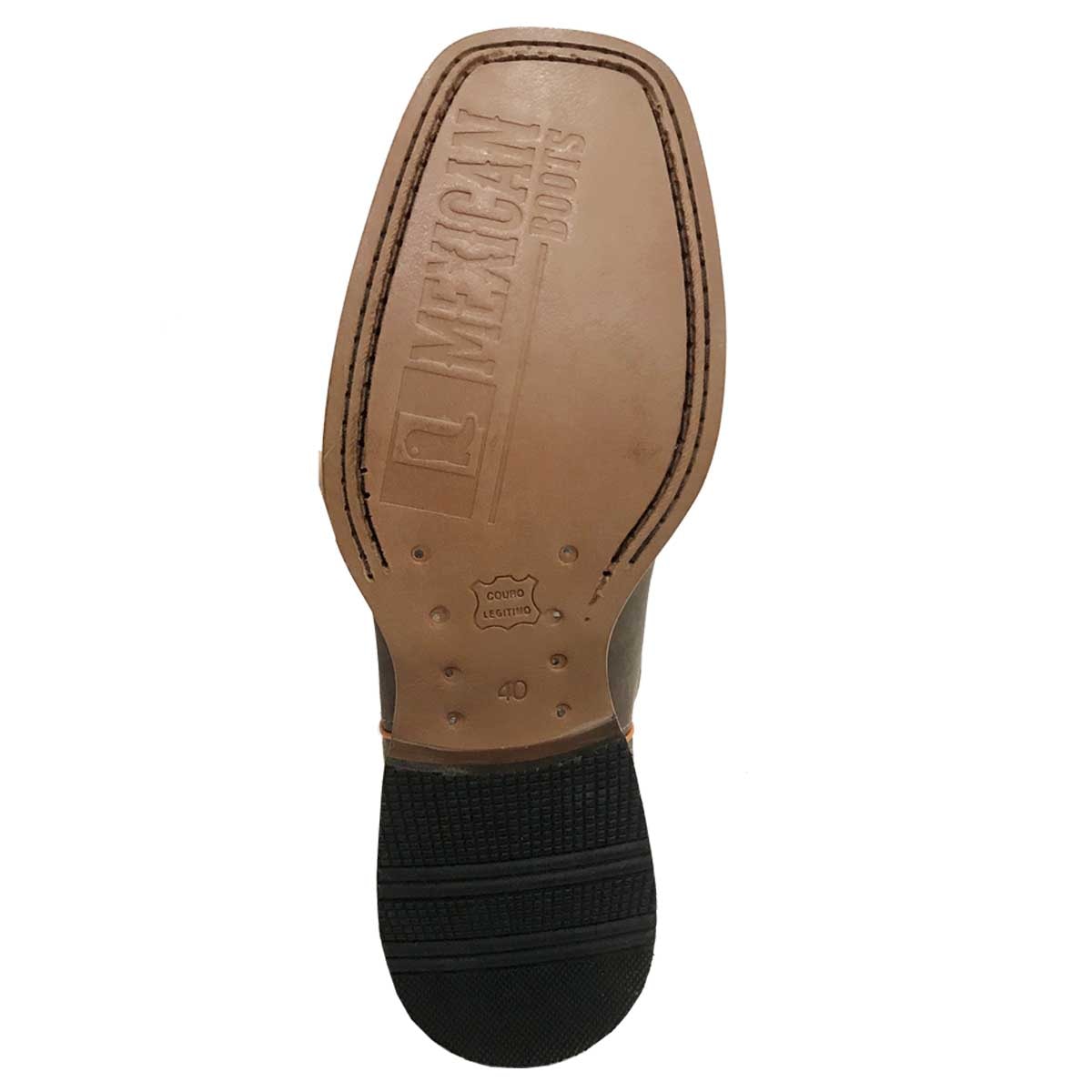 Bota Mexican Boots Mad Dog Café/Laranja Neon 81249-MX | Cris & Cia