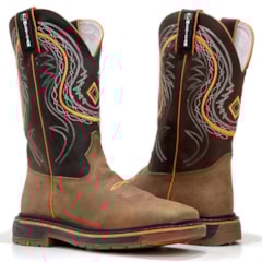 Bota Mexican Boots Mad Dog Tab/Fossil Café Work 96154
