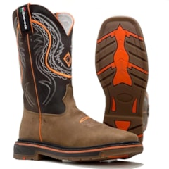 Bota Mexican Boots Mad Dog Tab/Fossil Café Work 96154