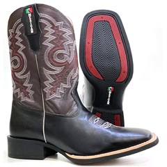 Bota Mexican Boots Preto/Café 91198