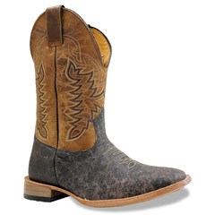 Bota Mr. West Boots Avestruz (Barriga) Tab Craquele/Fossil Mostarda 89592