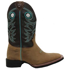 Bota Texas Boots Peroba/Marrom/Verde Àgua 18191057 LQBO
