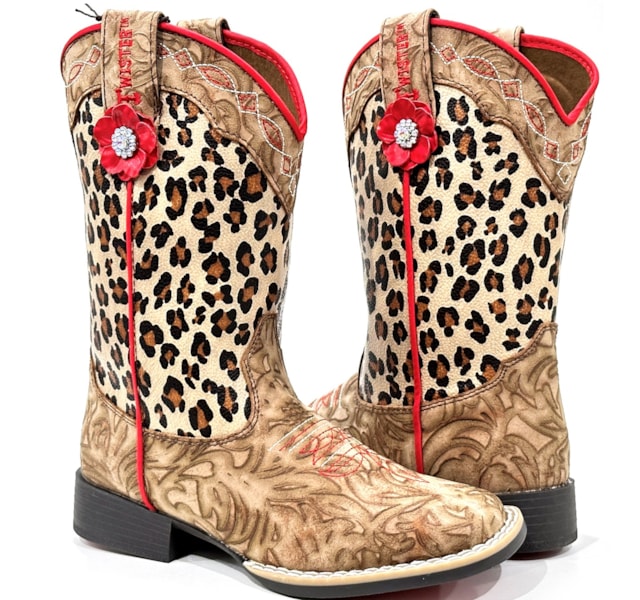 Bota Twister Infantil Bege/Animal Print AVERY