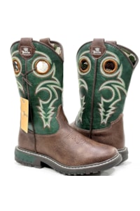 Bota Twister Infantil Marrom/Verde BLAISE