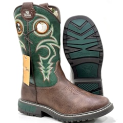 Bota Twister Infantil Marrom/Verde BLAISE