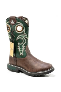 Bota Twister Infantil Marrom/Verde BLAISE