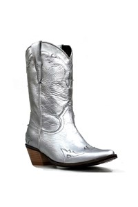 Bota Vimar Boots Metalizado Prata 11098