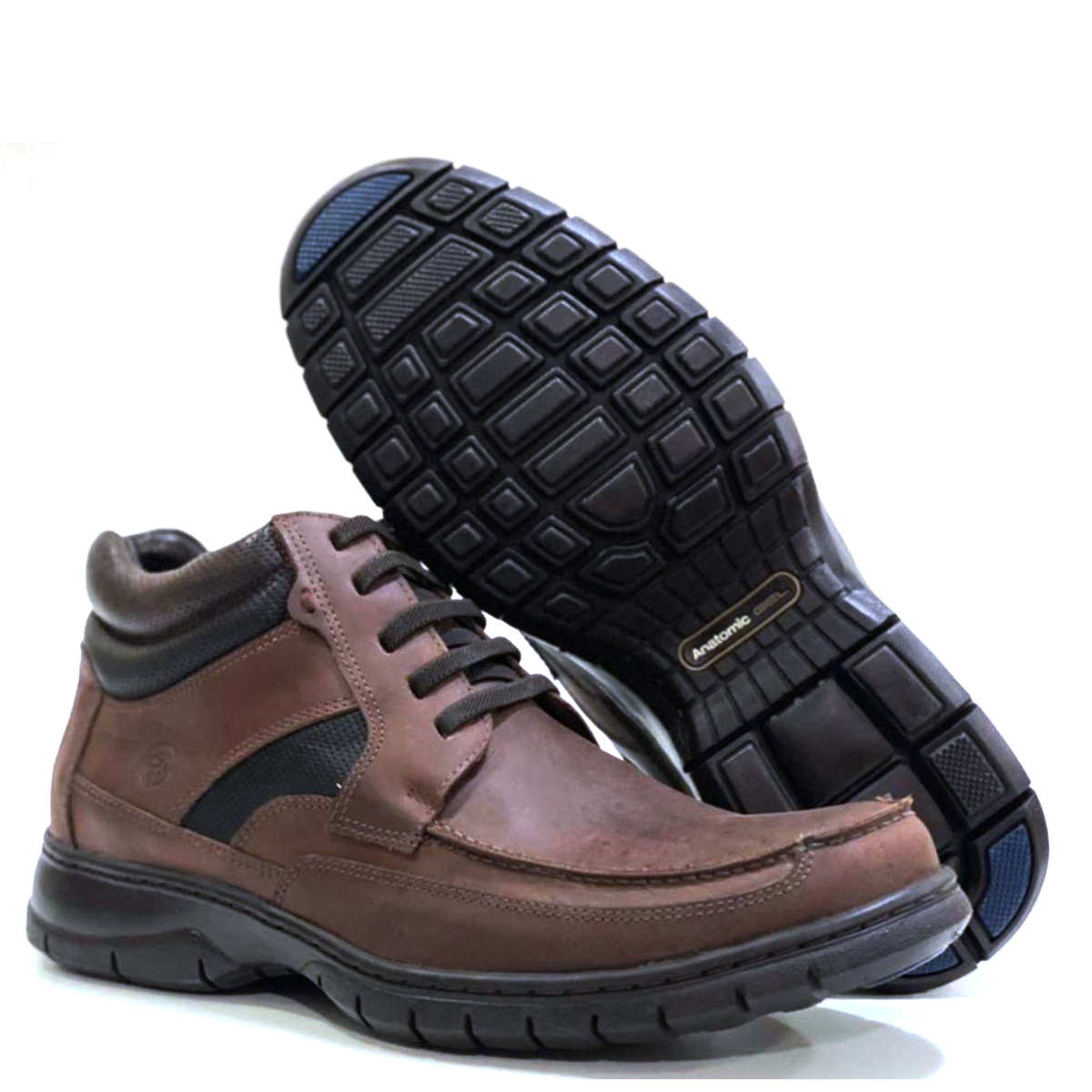 Botina Anatomic Gel 7976 Mustang Tab/Furado Brown | Cris & Cia