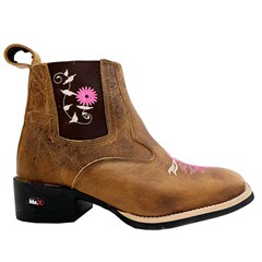 Botina Mr. West Boots Fossil Mostarda/Pink 89314