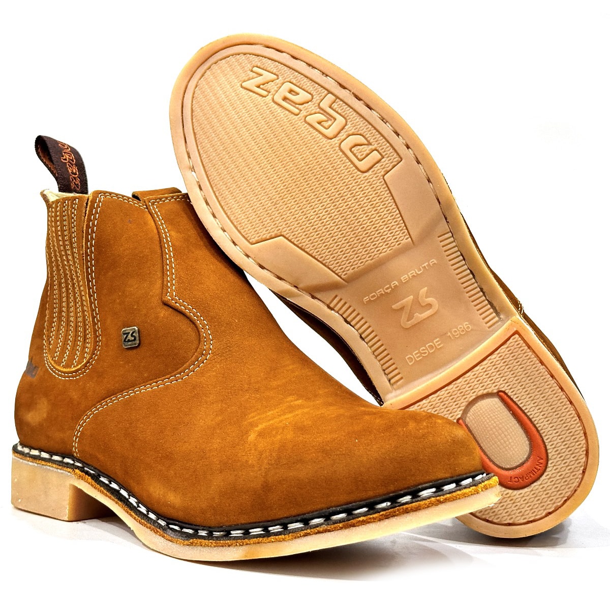 Bubu④ J726 Botina Masculina Bico Quadrado Graxo Zebu 36664 - Rodeo West