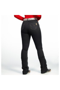 Calça Bill Way Preto/Strass 7223