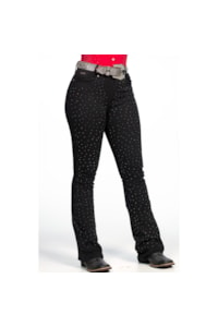 Calça Bill Way Preto/Strass 7223